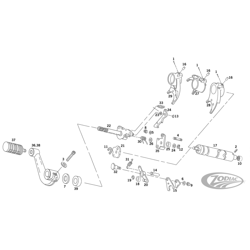 PIECES DE SELECTION DE BOITE POUR 1991 A 2003 SPORTSTER