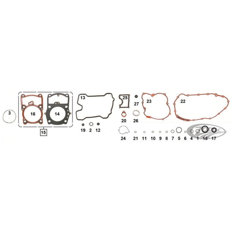 JOINTS ET JOINTS SPYS POUR XG750 STREET & XG750A STREET ROD