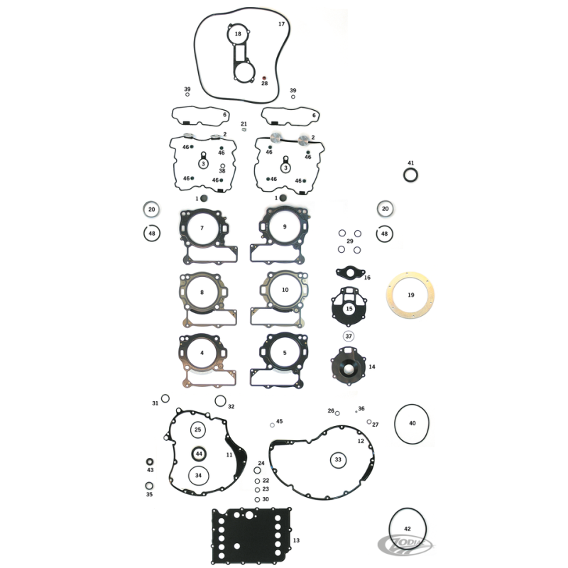 KITS JOINTS, JOINTS, JOINTS SPYS ET O-RINGS POUR V-ROD