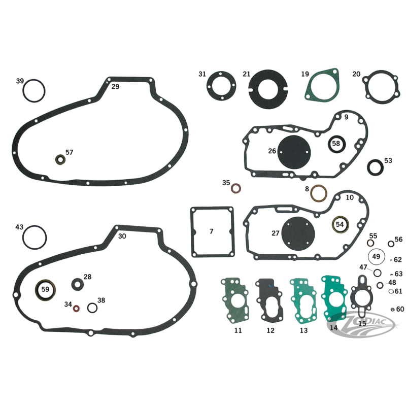 JOINTS, O-RINGS & JOINTS SPYS POUR SPORTSTER FONTE 1972 A 1985