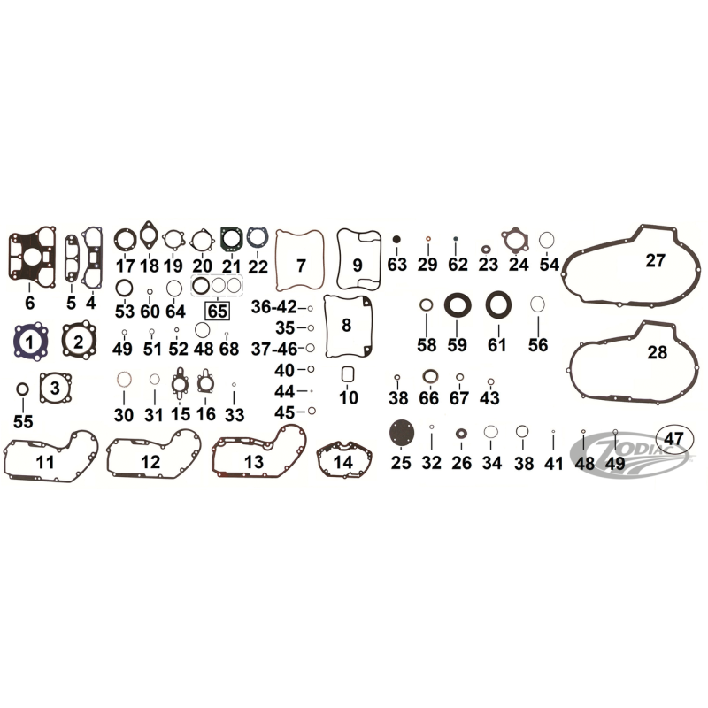 JOINTS O-RINGS ET JOINTS POUR 1986-2003 SPORTSTER ET 1997-2002 BUELL