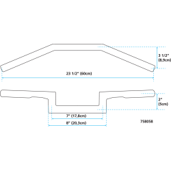 UN POUCE DIAMETRE Z-BAR GUIDONS ZODIAC CUSTOM PRODUCTS