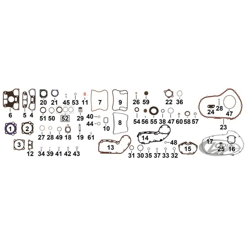 JOINTS, JOINTS TORIQUES ET JOINTS POUR 2004 AU PRÉSENT XL & XR SPORTSTER ET 2003-2010 BUELL