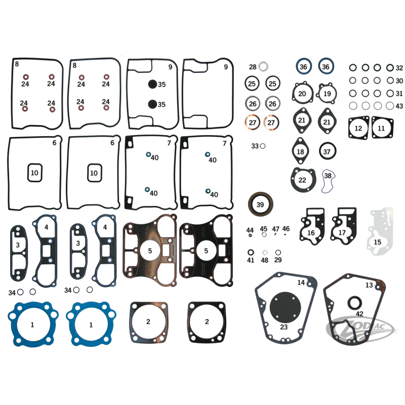 JOINTS INDIVIDUELS, O-RINGS ET SPYS POUR EVOLUTION BIG TWIN DE 1984 A 2000