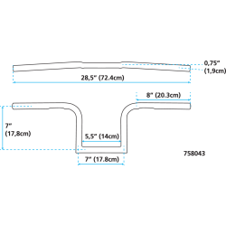 UN POUCE DIAMETRE SOCAL & HIPSTER GUIDONS ZODIAC CUSTOM PRODUCTS