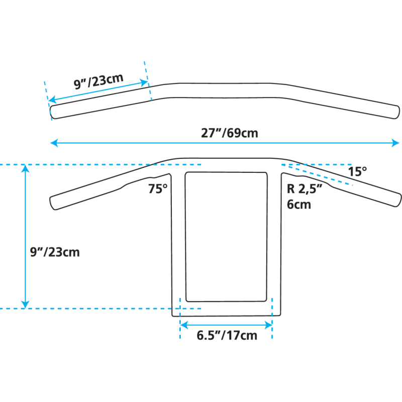 UN POUCE DIAMETRE WINDOWS GUIDONS ZODIAC CUSTOM PRODUCTS