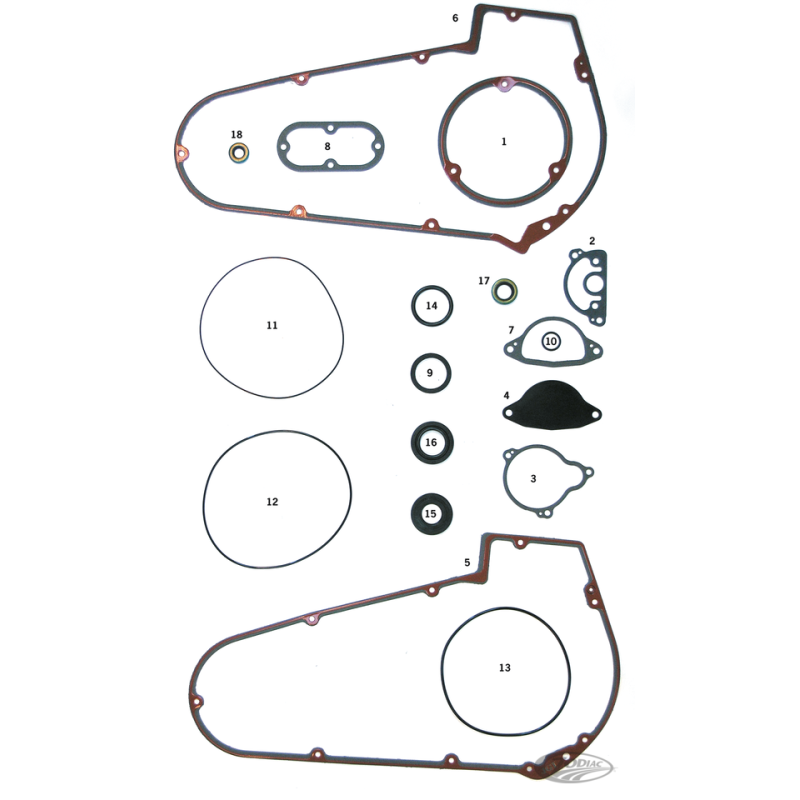 JOINTS, O-RINGS ET SPYS POUR PRIMAIRE ALUMINIUM DES 1965-1986 BOITE 4 BIG TWIN