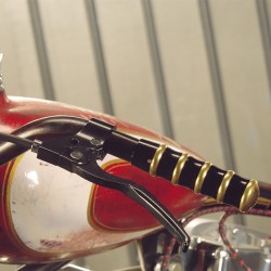 POIGNÉES VINTAGE POUR ACCÉLÉRATEUR INTERNE NOIR ALUMINIUM ET LAITON (polonais)