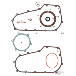 JOINTS, O-RINGS ET SPYS POUR LES PRIMAIRES DES TWIN CAM BOITE 6 2006-2017