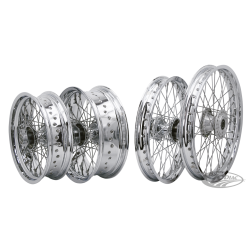 ROUES COMPLETES AVEC JANTES EXCEL CHROMÉES OU POLIES