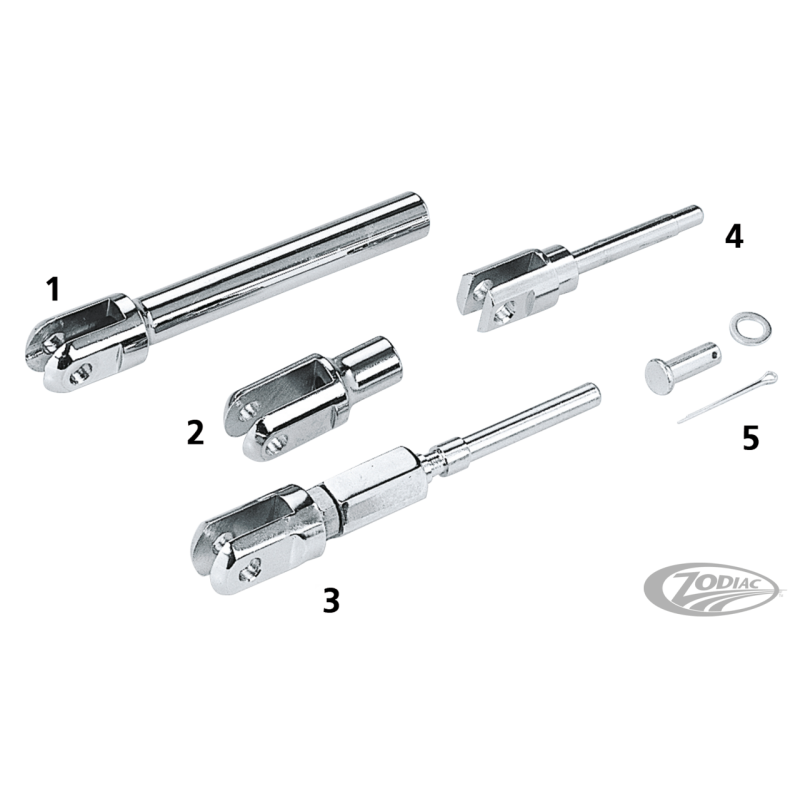 TIGE DE FREIN CHROMEE, AXE PLONGEUR