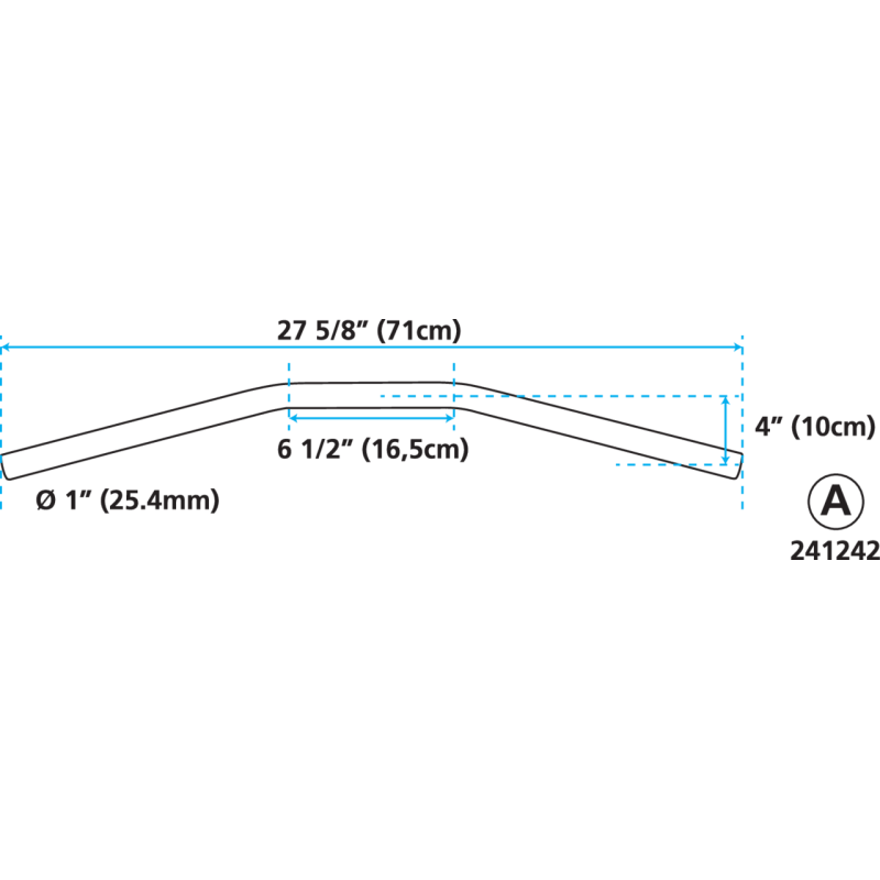 DRAG BAR ZODIAC ORIGINAUX DE UN POUCE DE DIAMETRE