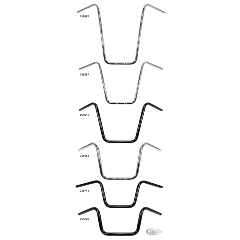 APE HANGERS WESTLAND CUSTOMS UN POUCE DE DIAMETRE