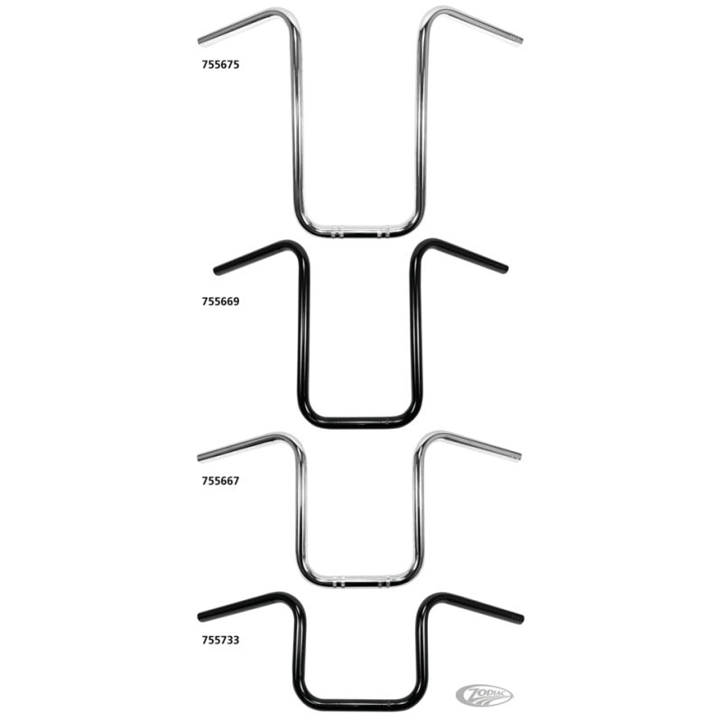 APE HANGERS ETROITS WESTLAND CUSTOMS UN POUCE DE DIAMETRE