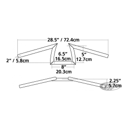 UN POUCE DIAMETRE DONKEY BAR ZODIAC CUSTOM PRODUCTS
