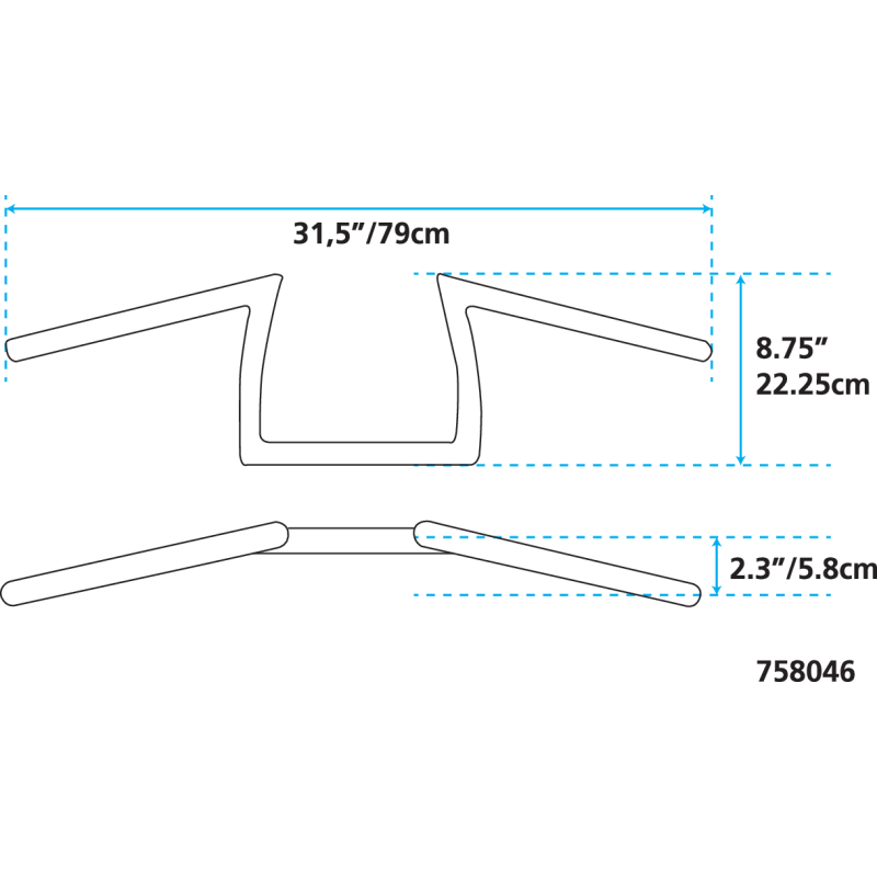 UN POUCE DIAMETRE DONKEY BAR ZODIAC CUSTOM PRODUCTS