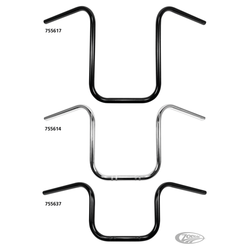 GUIDON WESTLAND CUSTOMS 7/8 POUCES (22MM) DE DIAMETRE APE HANGER ETROITS
