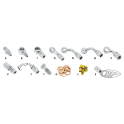 GOODRIDGE DURITE TRESSEE EN ACIER INOXYDABLE POUR FREIN ET EMBRAYAGE AVEC BANJOS EN ACIER INOXYDABLE OU CHROMÉS