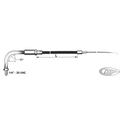 CABLES DE TIRAGE 1971-1980 BIG TWIN & 1970-1980 SPORTSTER