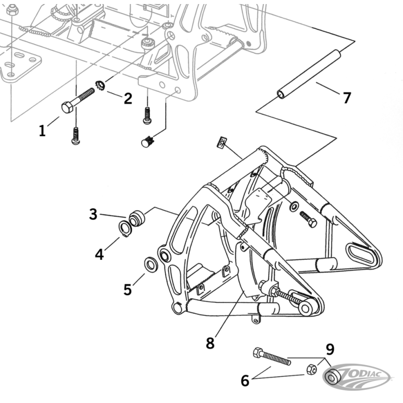 BOULONS DE BRAS OSCILLANT EN INOX POUR SOFTAIL