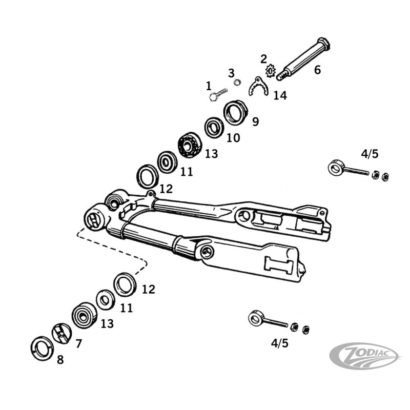 PIECES DE BRAS OSCILLANT POUR 1954-1981 SPORTSTER