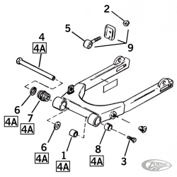 PIECES DE BRAS OSCILLANT POUR 1982-2003 SPORTSTER
