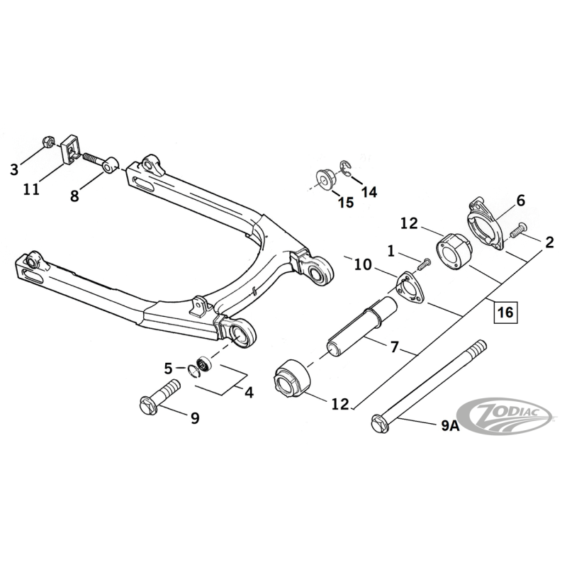 PIECES DE BRAS OSCILLANT POUR 2004 AU PRESENT SPORTSTER XL