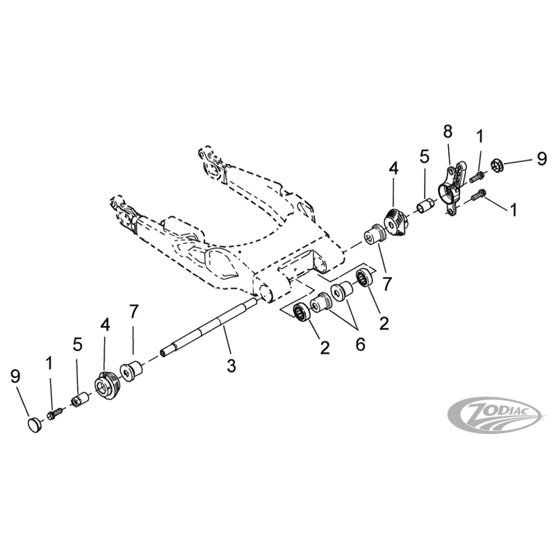 PIECES DE BRAS OSCILLANT POUR TOURING 2002-2008