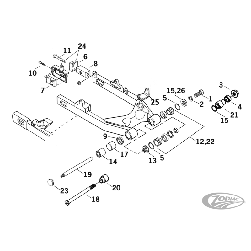 PIECES DE BRAS OSCILLANT POUR 1991-2017 DYNA