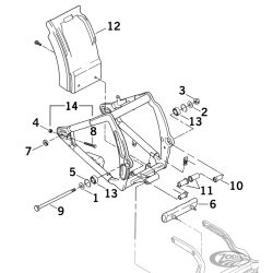 PIECES DE BRAS OSCILLANT POUR 2000-2017 SOFTAILS