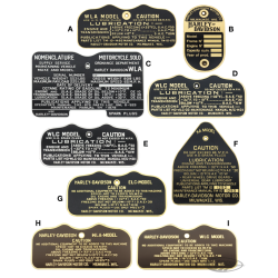 PLAQUES CAUTION & DATA VINTAGE