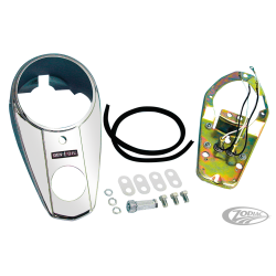 TABLEAU DE BORD A DEUX FEUX AVEC PLAQUE DE BASE POUR RESERVOIRS FAT BOB