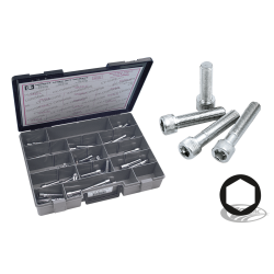 ASSORTIMENT DE VIS CHROMEES A TÊTE ALLEN UNF