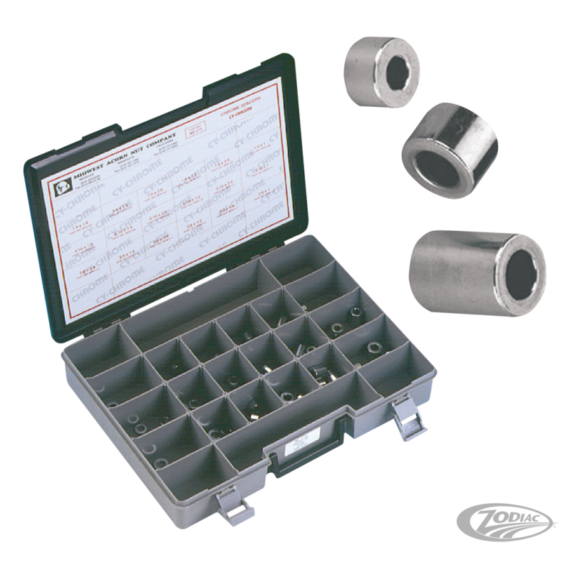 ASSORTIMENT D'ENTRETOISES EN ACIER CHOME