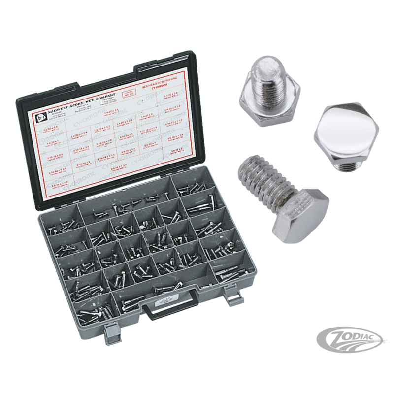 ASSORTIMENT DE VIS A TÊTE HEXAGONALE CHROMEES