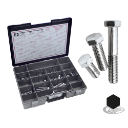 ASSORTIMENT DE VIS CHROMEES A TETE UNC HEXAGONALE