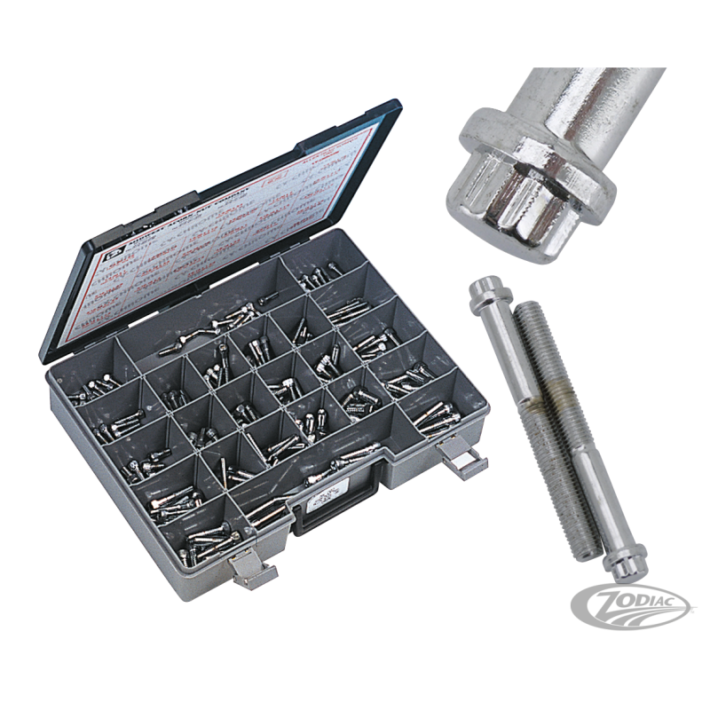 BOITE D'ASSORTISEMENT DE BOULONS A 12 POINTS CHROMES