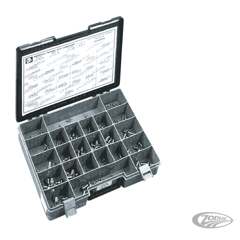 ASSORTIMENT DE VIS A TETE PLATE FRAISEE CHROMEES