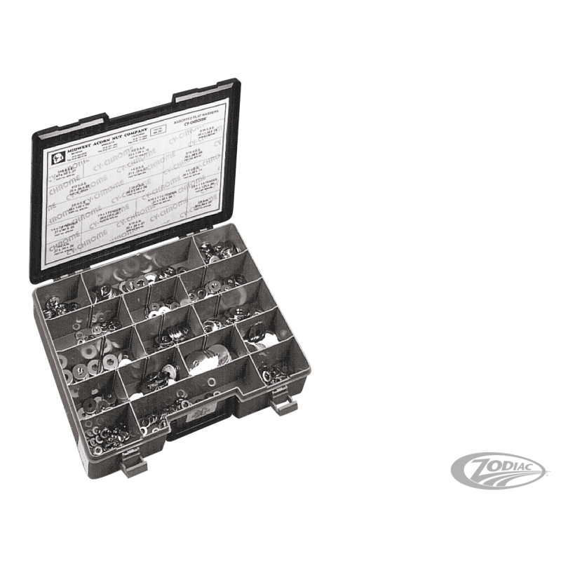 ASSORTIMENT DE RONDELLES PLATES CHROMEES