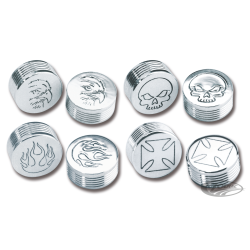 CACHES BOULONS CHROMES POUR TETES 6 PANS, ALLEN ET BOUTON