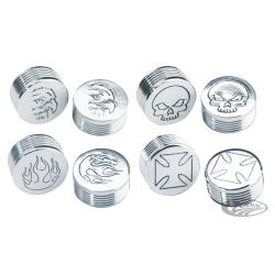 CACHES BOULONS CHROMES POUR TETES 6 PANS, ALLEN ET BOUTON