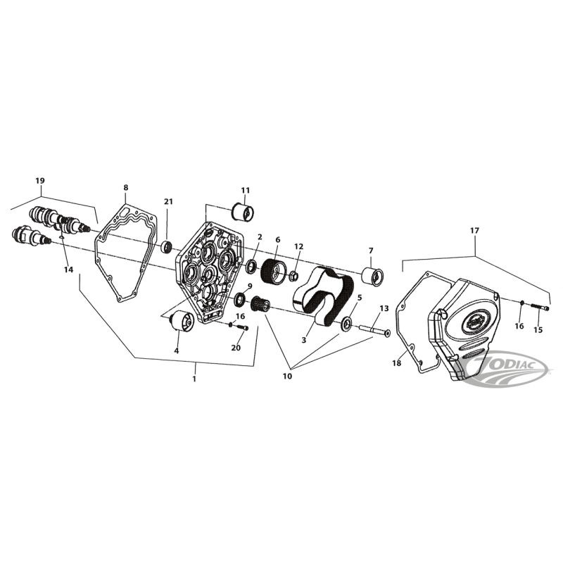 X-WEDGE CAMSHAFTS, CAM DRIVE AND CAM COVER