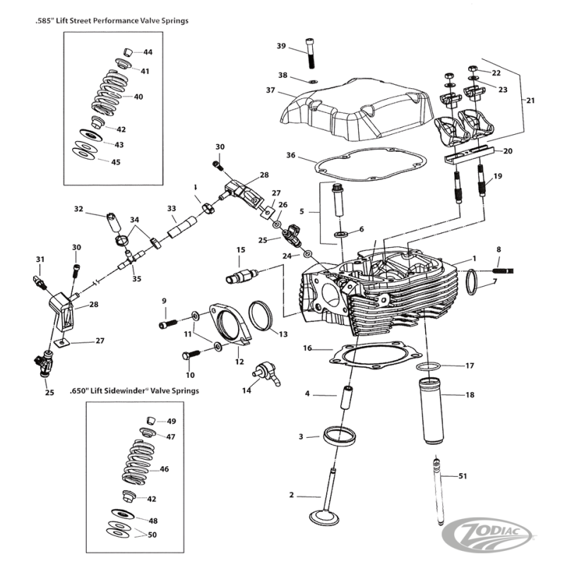 CYLINDER HEADS & PARTS FOR X-WEDGE ENGINES