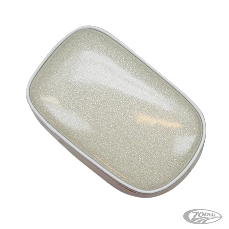 POUF A VENTOUSES METAL FLAKE TAILLE M. BLANC