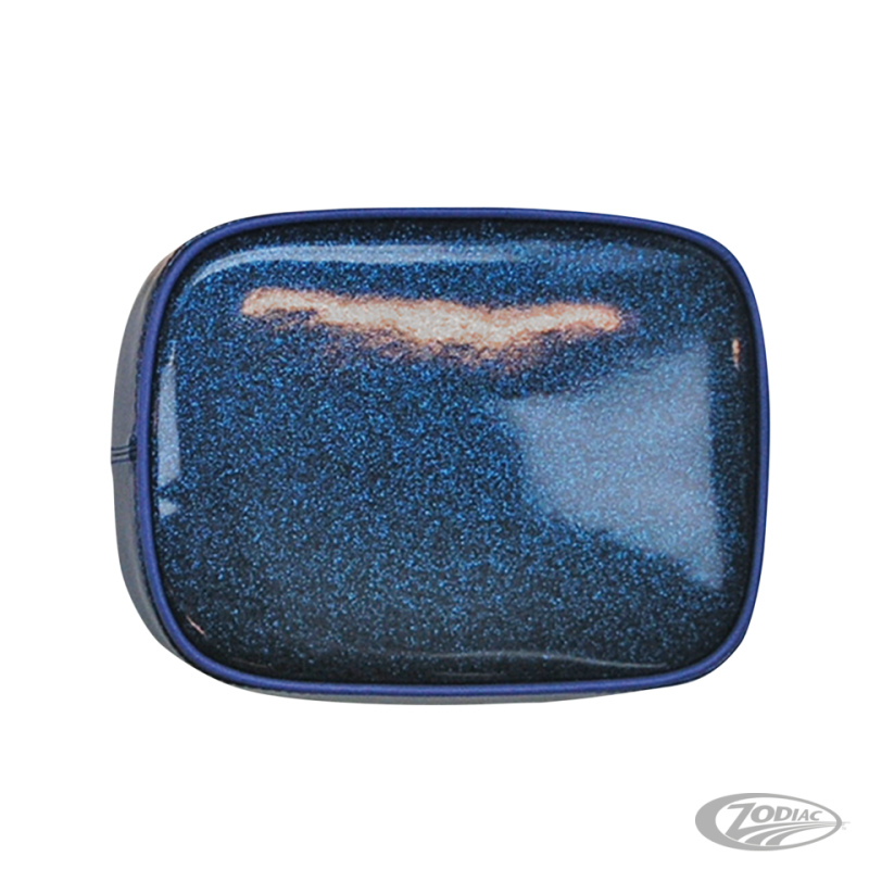 POUF A VENTOUSES METAL FLAKE TAILLE M, CONFORT. BLEU