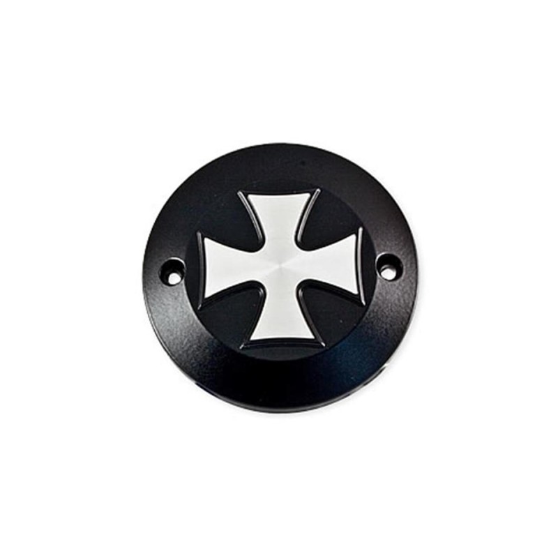 Iron Cross Point Cover 2-hole Black Satin