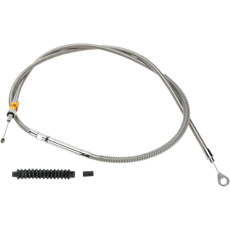 Stainless Braided Clutch Cable +4" Stainless Steel Clear Coated 65,8"