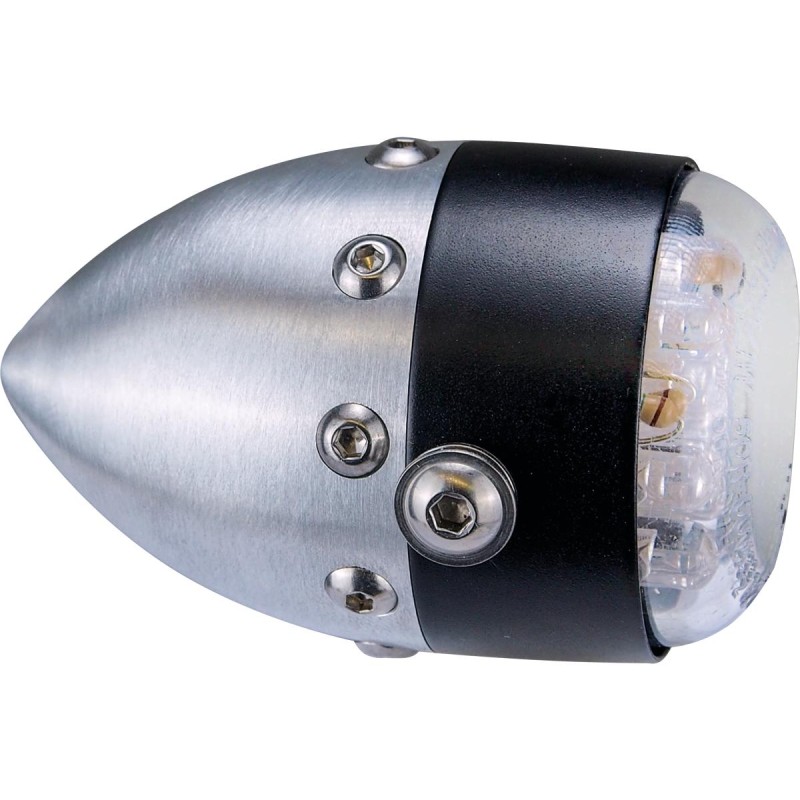 Retro LED Taillight Black Satin Aluminium Satin Clear LED