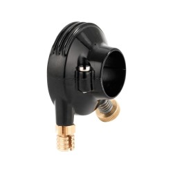Deluxe External Throttle Housing With Brass Throttle Clamp Screw and Cable Register Black 1" Single Cable