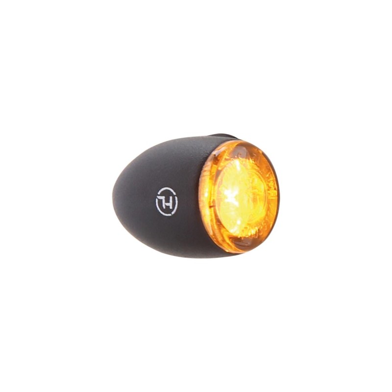 Proton Two LED Turn Signal LED, Tinted Lens, Black Metal Housing Black Tinted LED